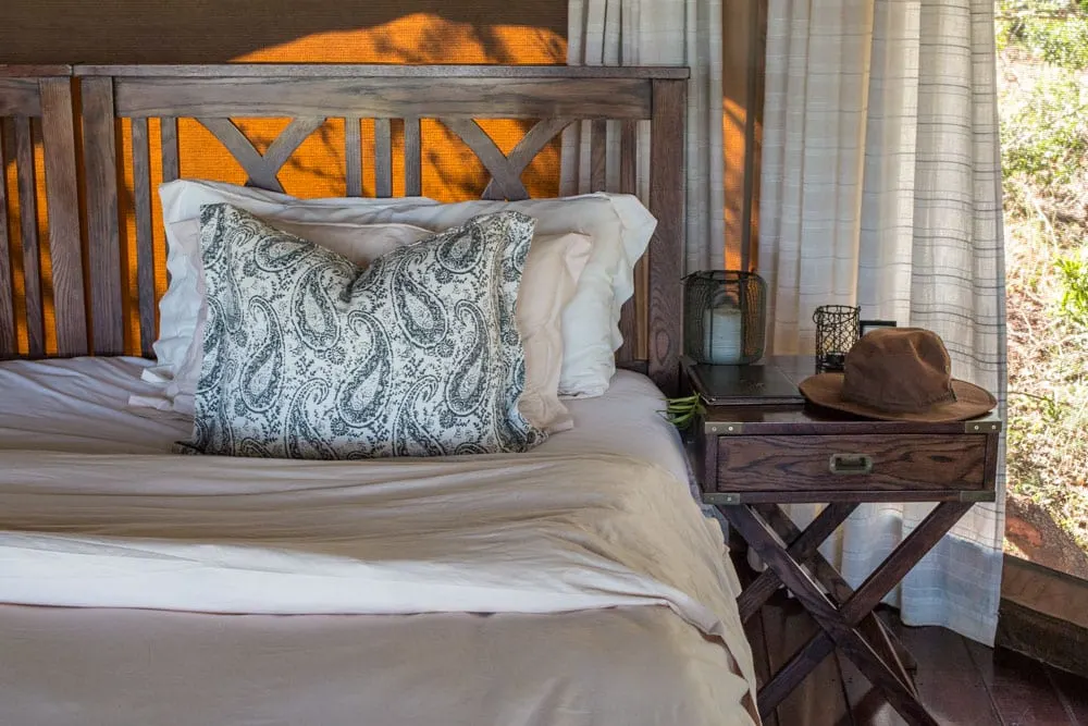 Tent Bed at Thanda Safari in South Africa