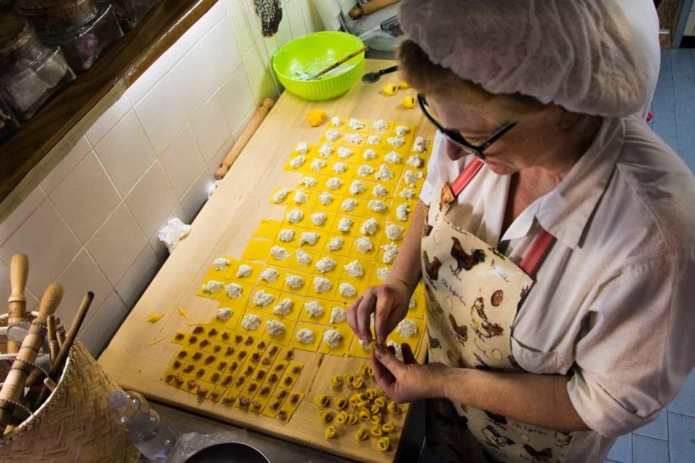 „Le Sfogline Pasta Making Demo“ Bolonijoje, Italijoje