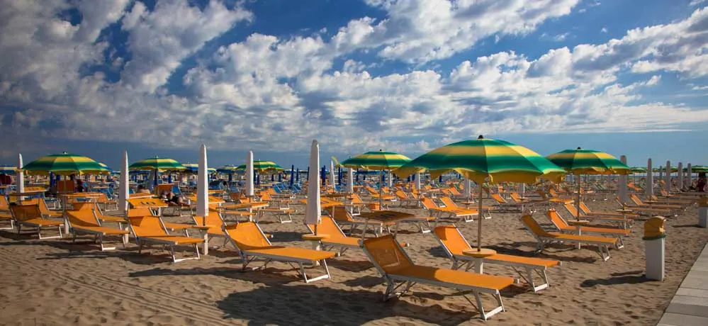 Rimini Beach in Emilia Romagna