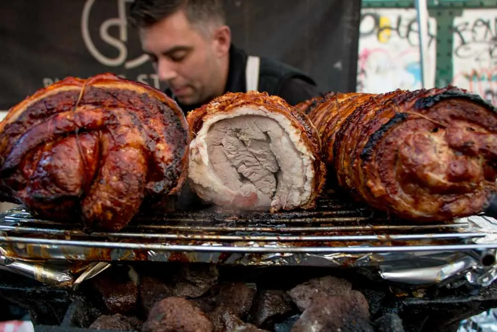 Pork Bap at Shoreditch and Brick Lane Markets - Best Food Markets in London