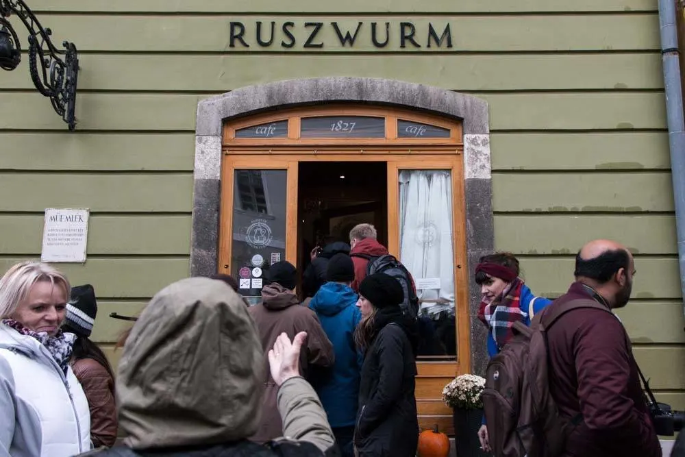 Ruszwurm Cukraszda in Budapest Hungary
