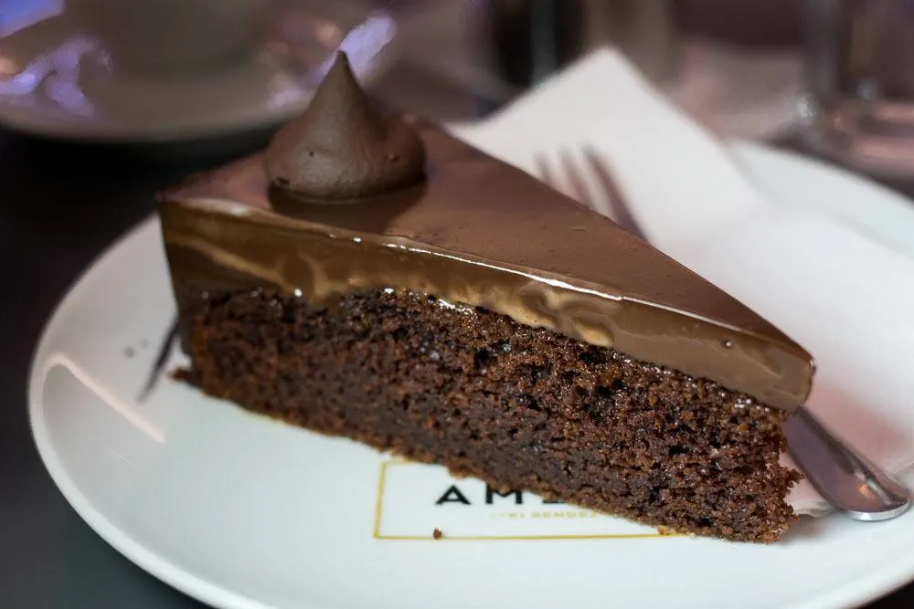 Chocolate Cake at Amelie in Zagreb Croatia