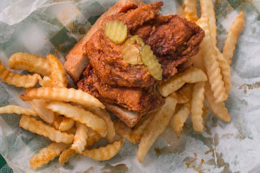 Hot Chicken at Prince's in Nashville Tennessee