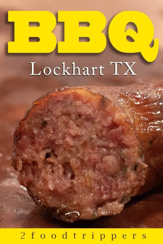 Pinterest image: four image of Lockhart Barbecue with caption reading 'BBQ Lockhart TX'