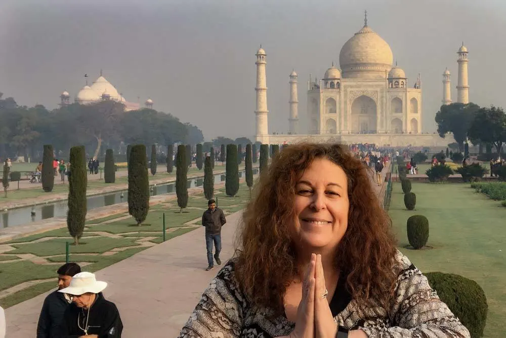 Taj Mahal Selfie - One of the Seven Wonders of the World