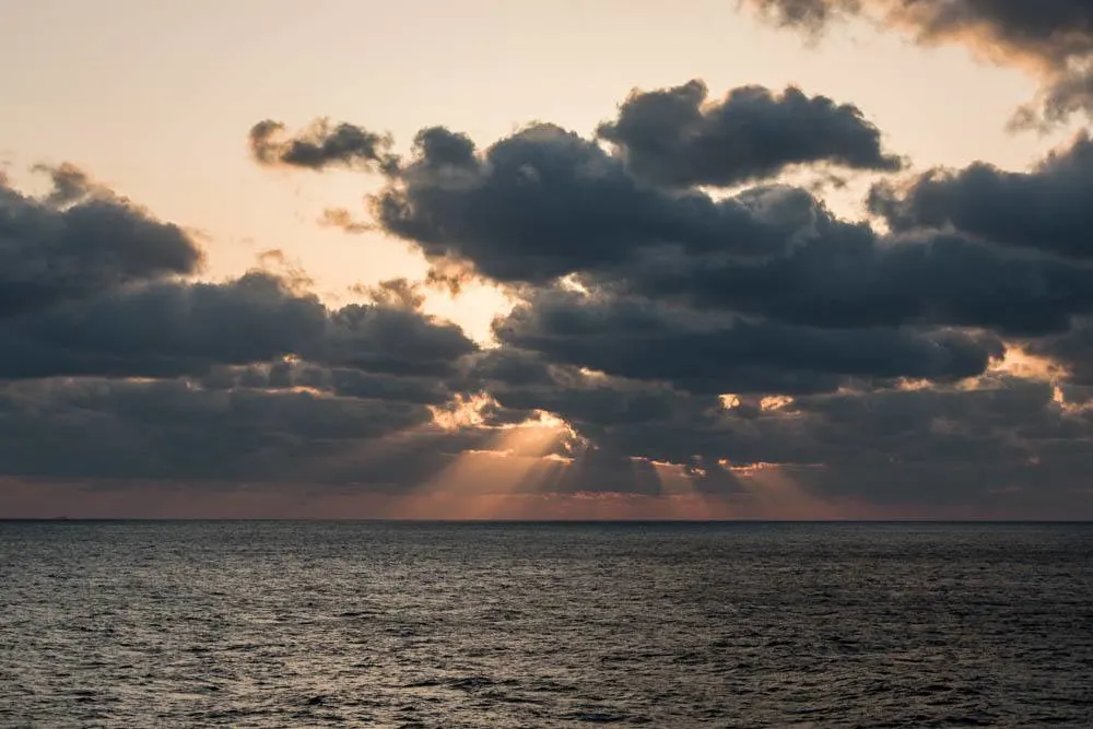 Holland America Cruise Sunset with Clouds
