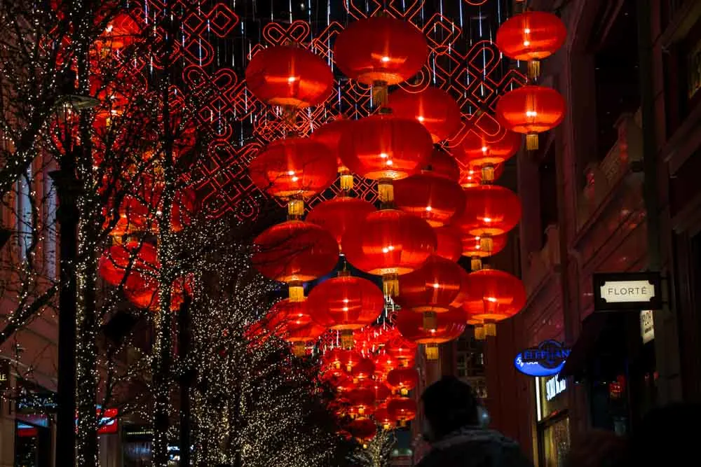 Hong Kong Lanterns at Night