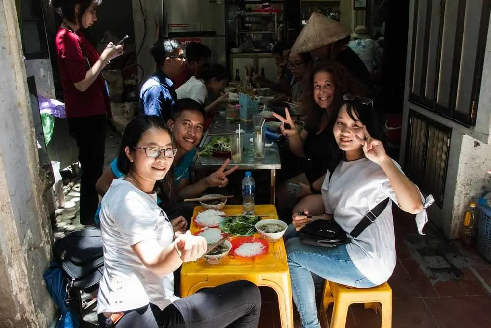 Street Food Restaurant in Hanoi Vietnam