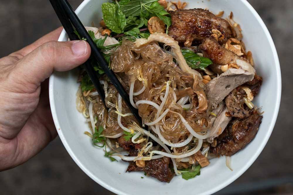Muscovy Duck with Cellophane Noodles at Hạnh Ngan De in Hanoi Vietnam