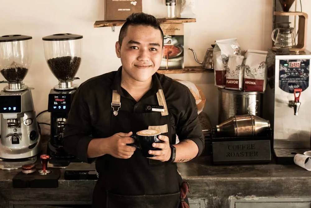Barrista at Why Roastery in Danang Vietnam