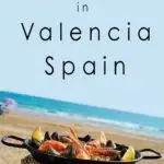 Pinterest image: image of paella with caption reading 'Where to Eat in Valencia Spain'
