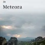 Pinterest image: image of Meteora with caption reading 'Where to Eat in Meteora'