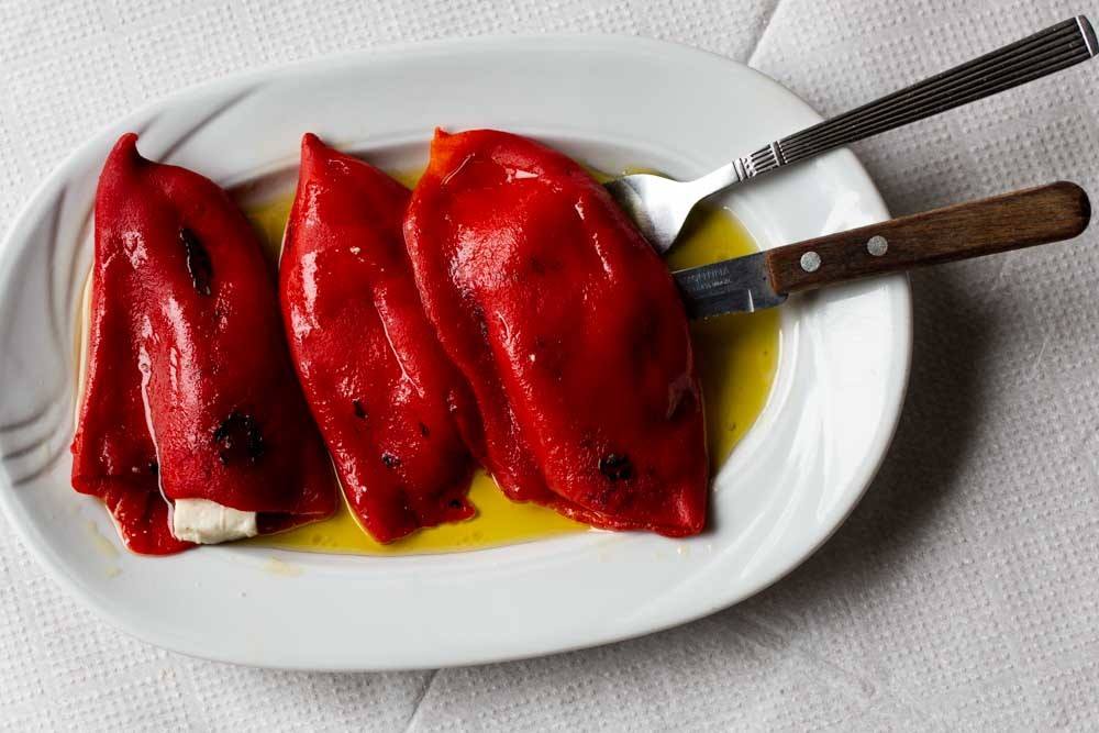 Stuffed Peppers at Panellinion in Meteora Greece