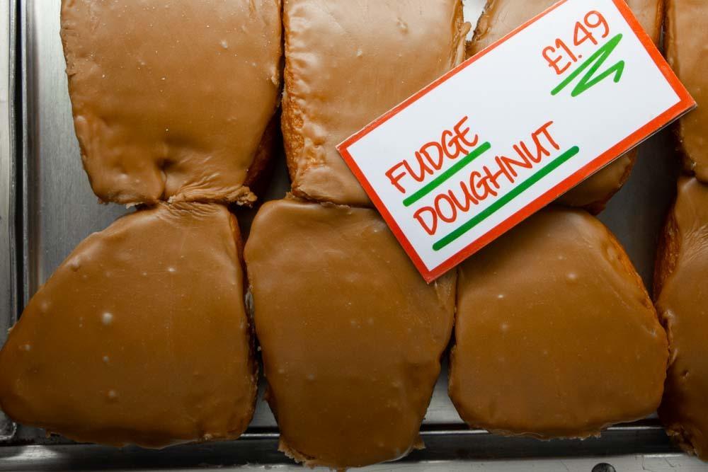 Fudge Doughnuts at Fisher and Donaldson in Fife Scotland