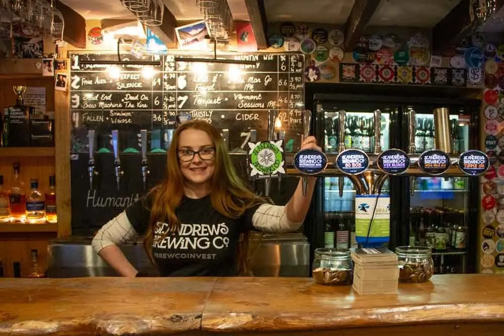 Samantha Nimmo at St Andrews Brewing Co. in Fife Scotland