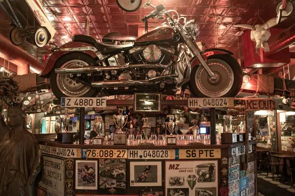 Motorcycle at Anchor Bar in Buffalo