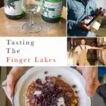 Pinterest image: four images of the Finger Lakes with caption reading 'Tasting the Finger Lakes'