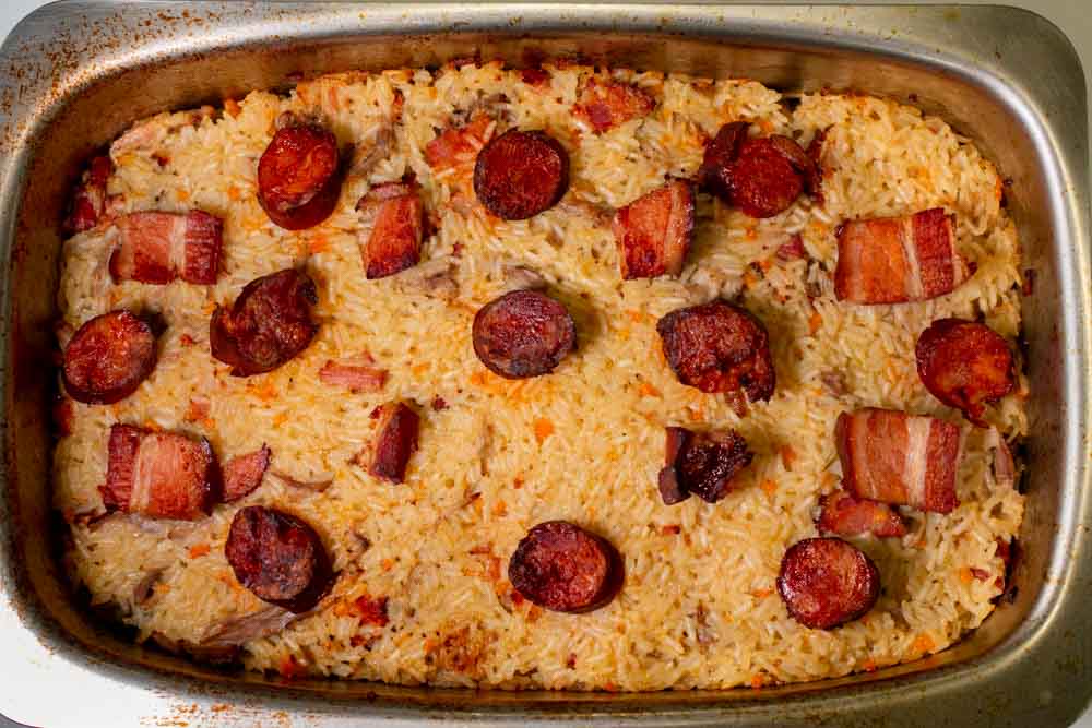 Arroz de Pato out of Oven at Lisbon Cooking Academy