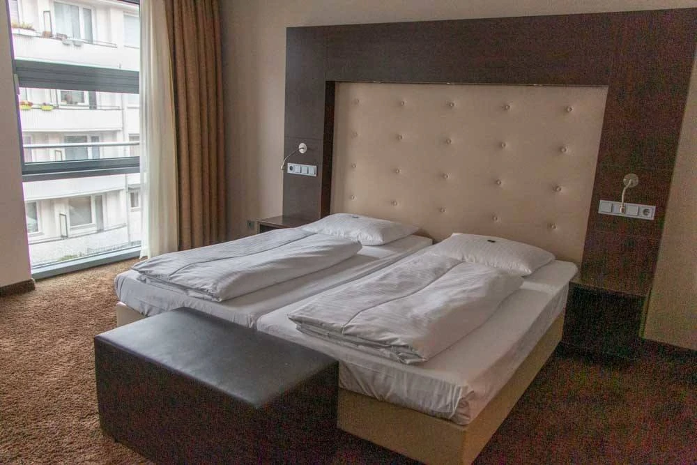 Bedroom at Heikotel Am Stadtpark Hotel in Hamburg Germany