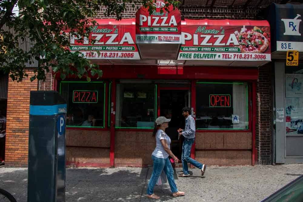 Marios Pizzeria in the Bronx