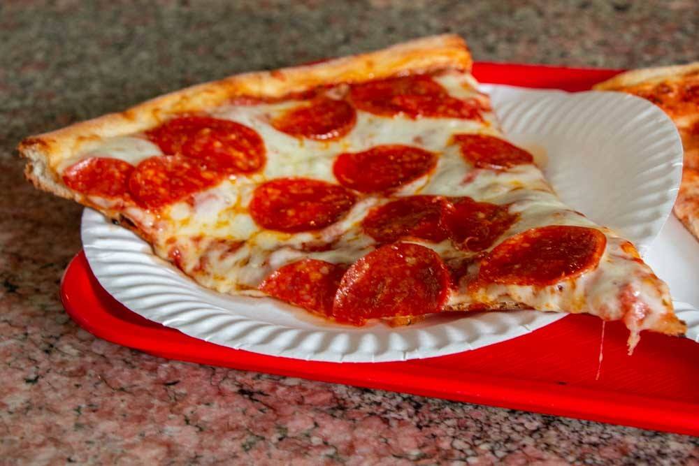 Pepperoni Slice at Marios Pizzeria in the Bronx