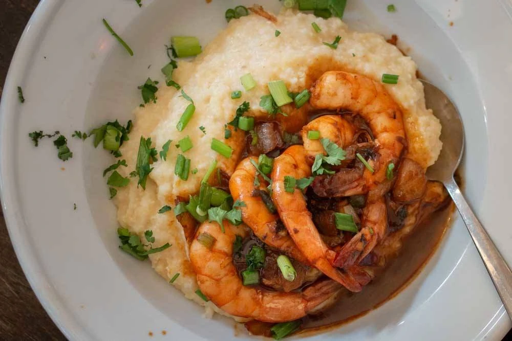 Shrimp and Grits at Beauty Shop in Memphis