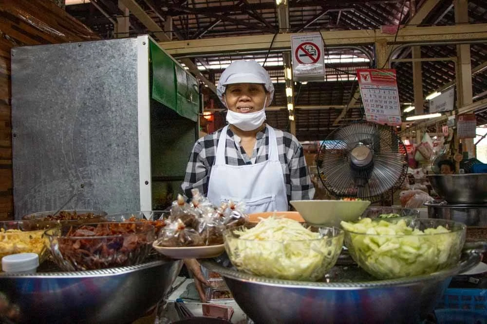 Khao Kluk Kapi Street Food Vendor in Bangkok