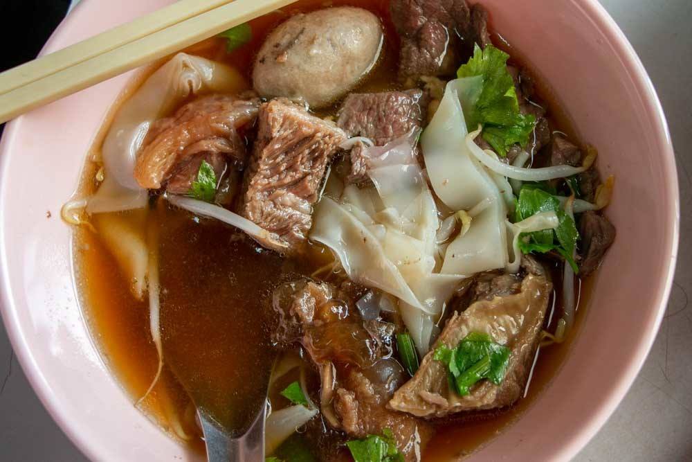 Thai Beef Noodle Soup with Brisket in Bangkok