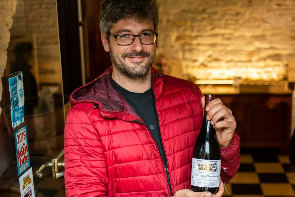 Johan Chatelus at Domaine Quivy in Gevery-Chamberlin in Burgundy France