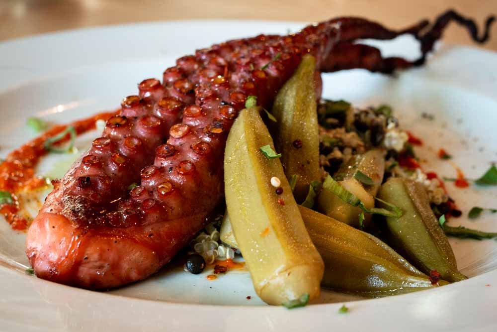 wat te eten in Griekenland - gegrilde Octopus