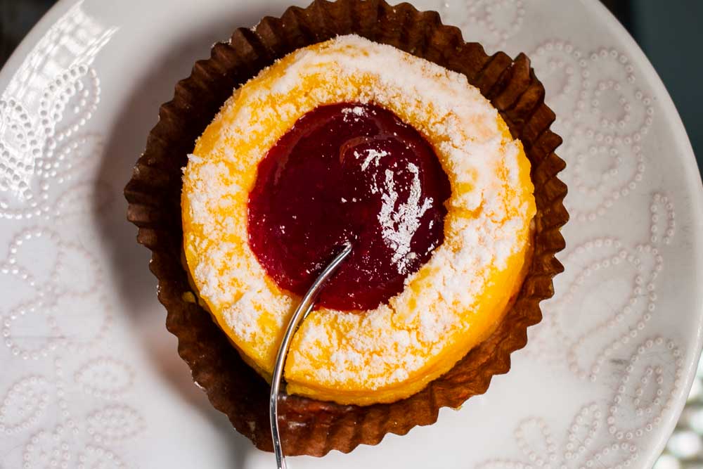 Raspberry Cheesecake at Dolce Locanda in Verona Italy
