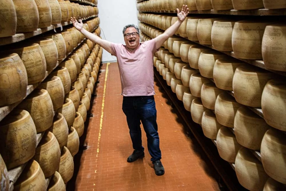 Daryl at Coredo Cheese Factory in Trentino