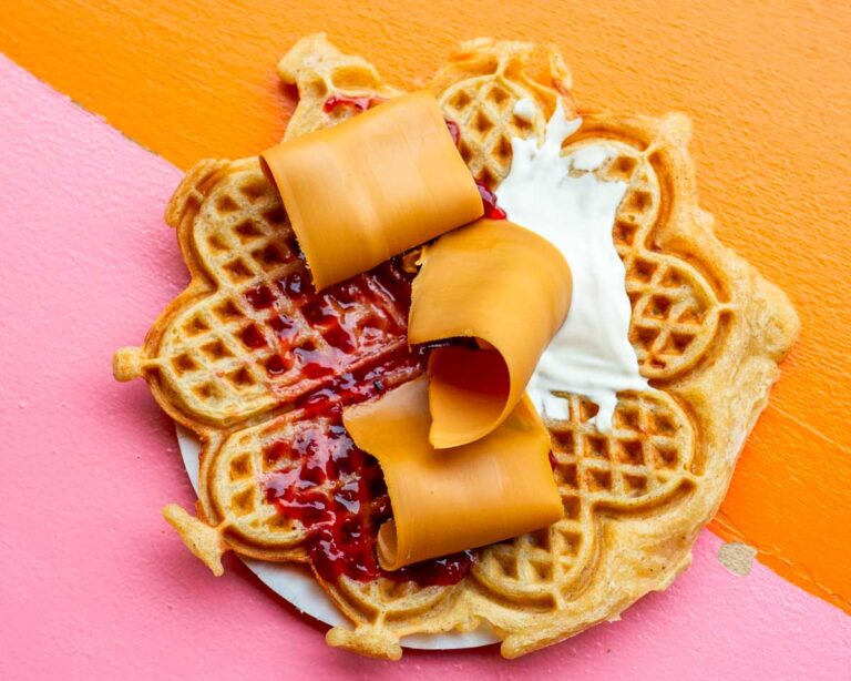 Norway Food - Vafler - Waffle with Brunost