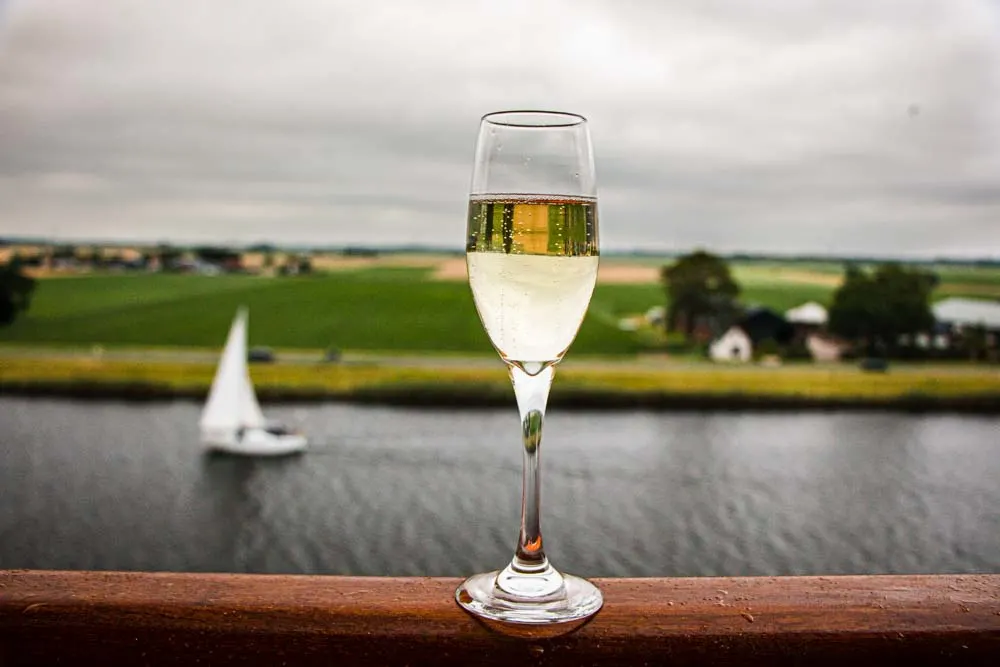 Champagne on Nieuw Statendam Holland America Norway Cruise