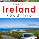 Pinterest image: four images of Ireland with caption reading 'Plan an Ireland Road Trip'