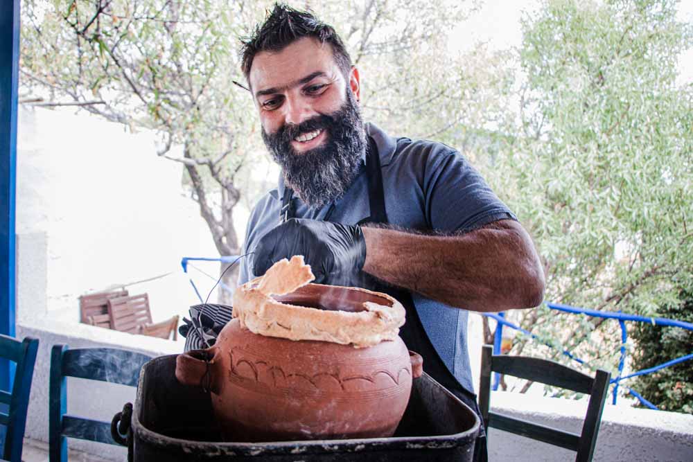 Chef Giannis Efthymiou at Paraga in Rhodes