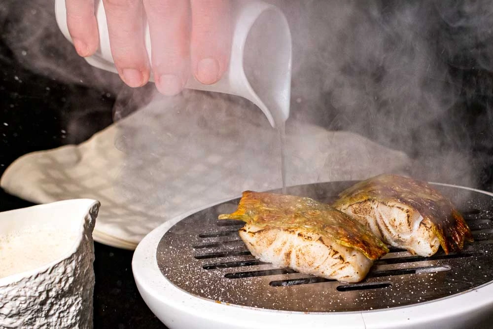 Codfish Preparation at Noble Gourmet Restaurant in Rhodes