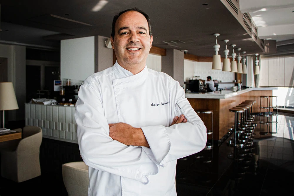 Executive Chef George Troumouchis, at Noble Gourmet Restaurant in Rhodes