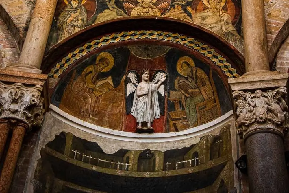 Art Inside the Baptistery of Parma Italy