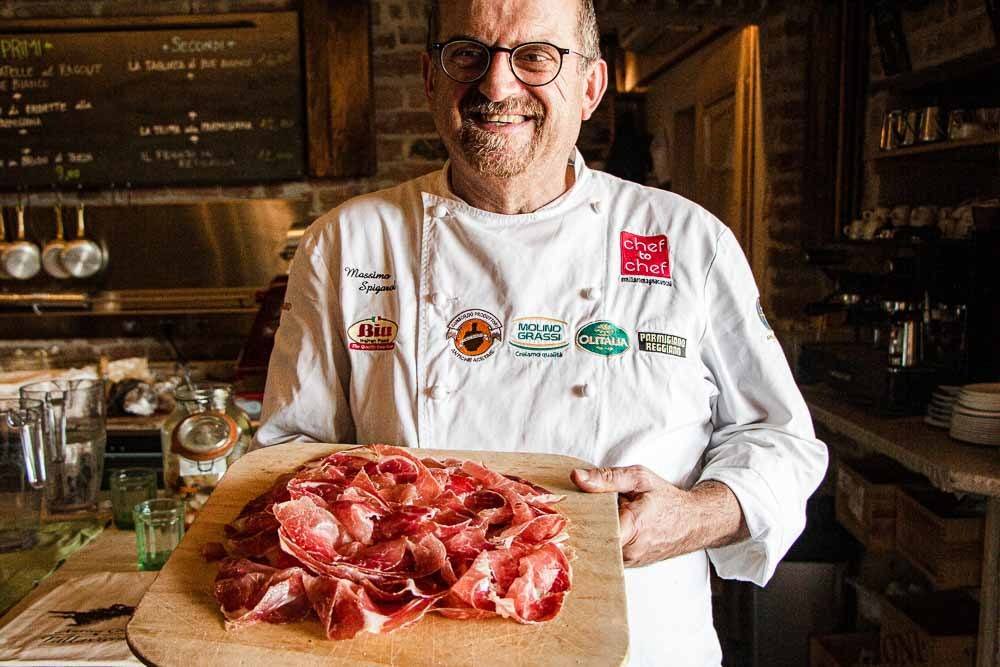 Chef Massimo Spigaroli at Antica Corte Pallavicina in the Food Valley