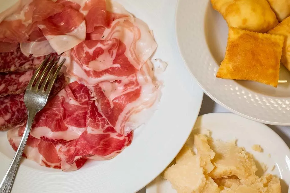 Cured Meat at Trattoria Ai Due Platani in Parma