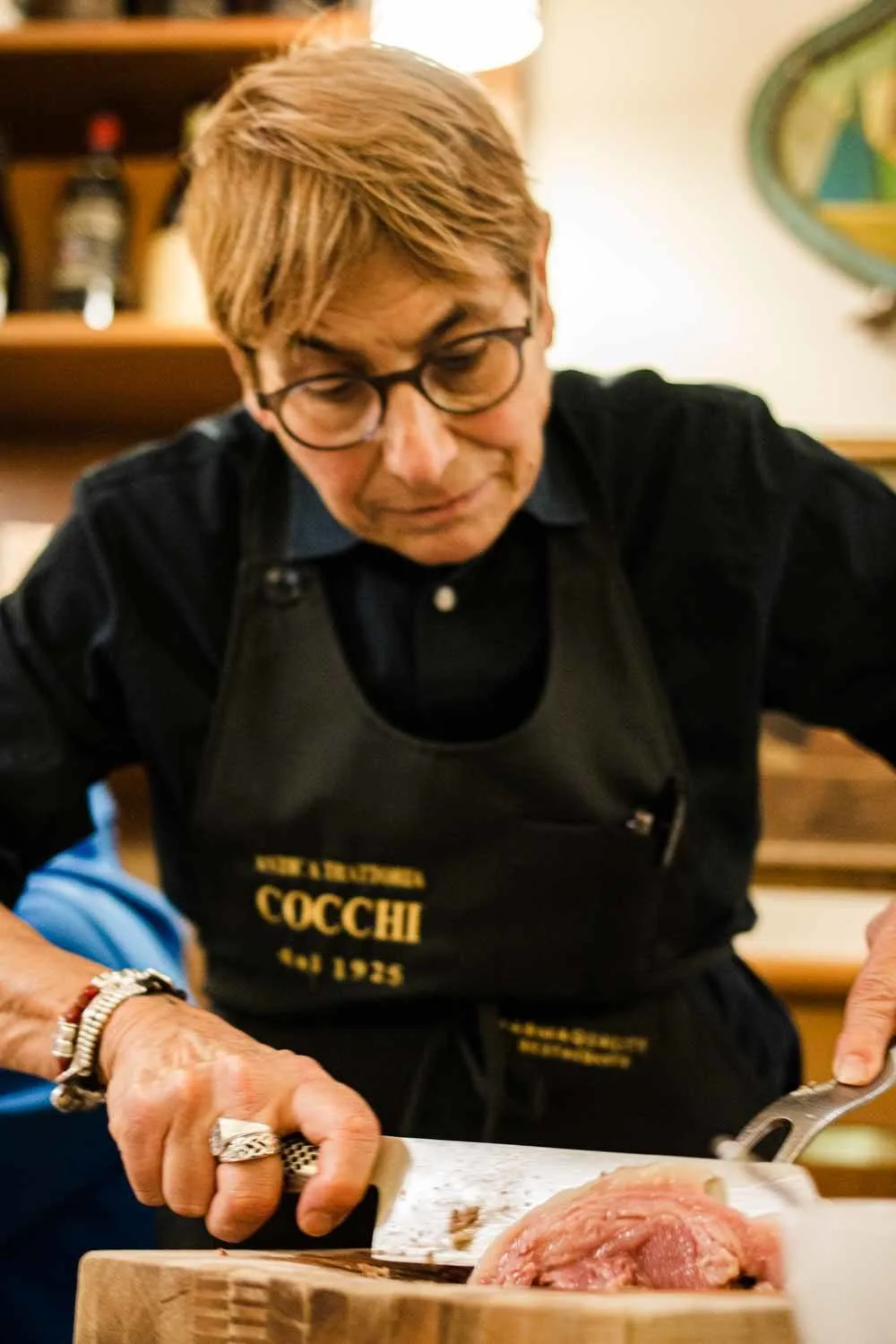 Female Chef at Ristorante Cocchi in Parma