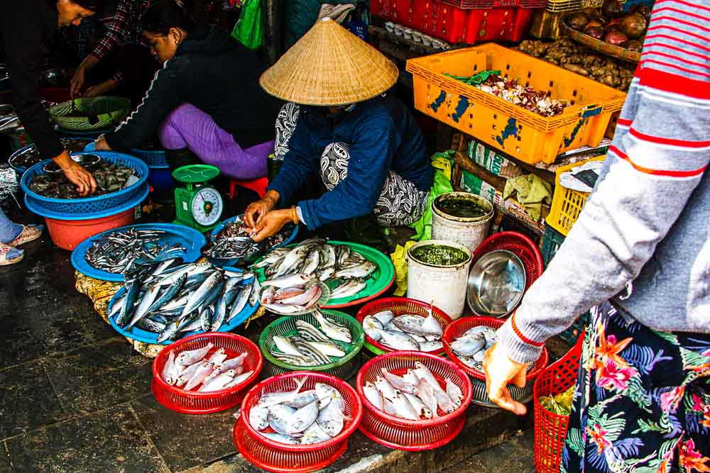 Fish Vendor at the Hoi An Central Market