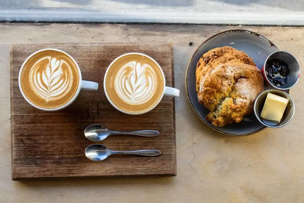 Coffee and Scone at 3FE in Dublin