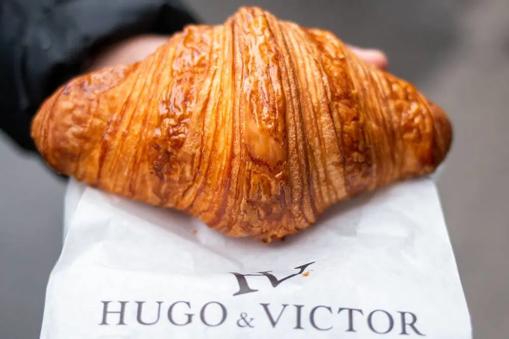 Croissant at Hugo and Victor in Paris
