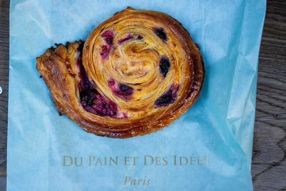 Escargot Fruit Rouges at Du Pain et des Idees in Paris