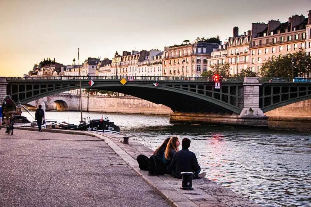 Along the Banks of the Seine in Paris