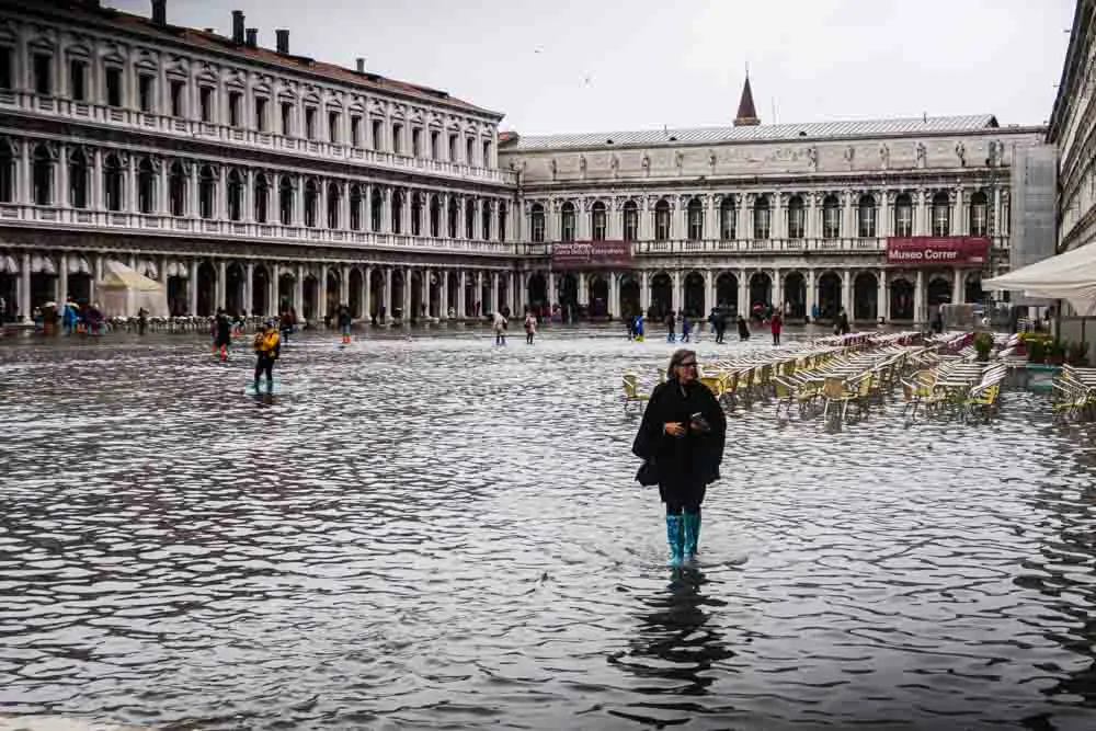 Flooded Piazza San Marco in Venice