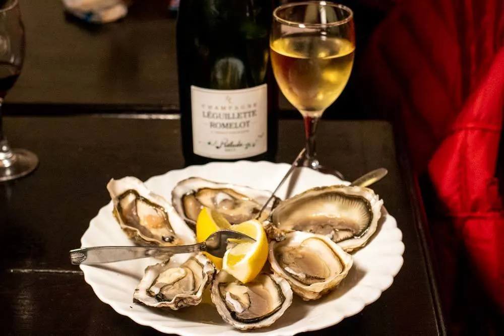 Oysters and Wine at Le Baron Rouge in Paris