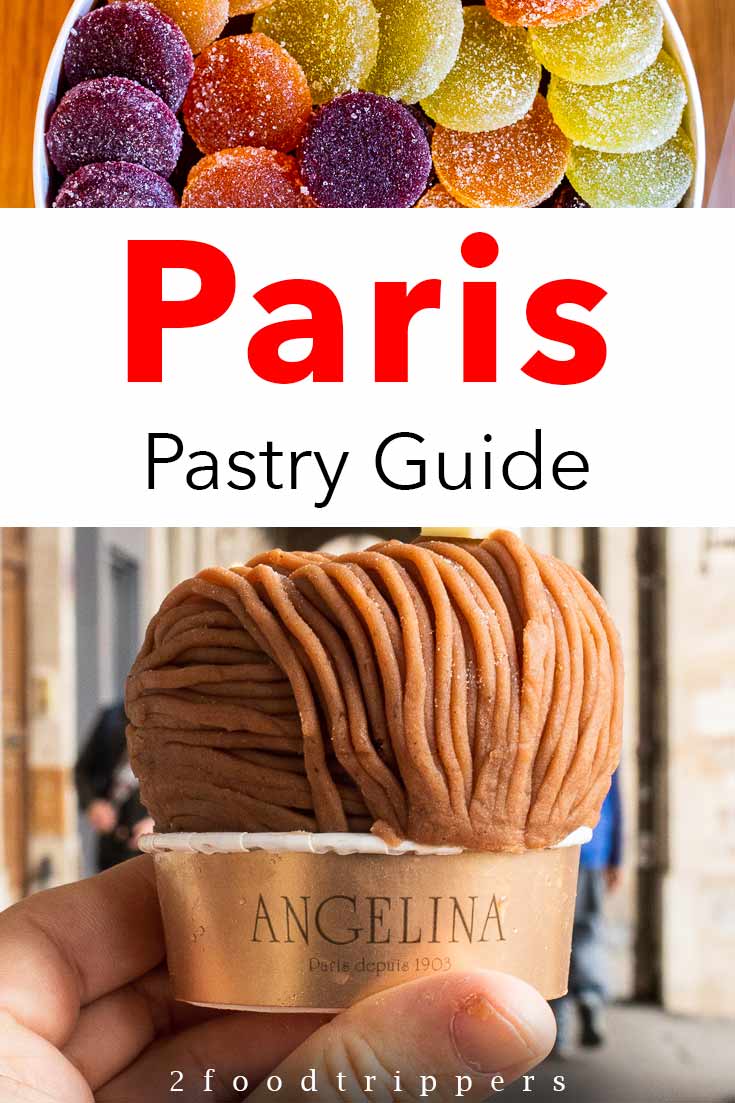 Pinterest image: Two Paris Images with caption reading 'Paris Pastry Guide'